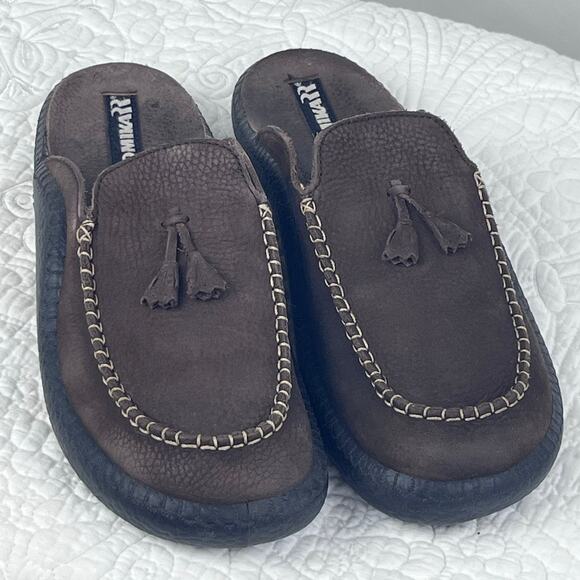 Romikarr Women's Size 42 (US 9.5) Brown Leather Comfort Slip On Mule Shoes - Picture 1 of 10